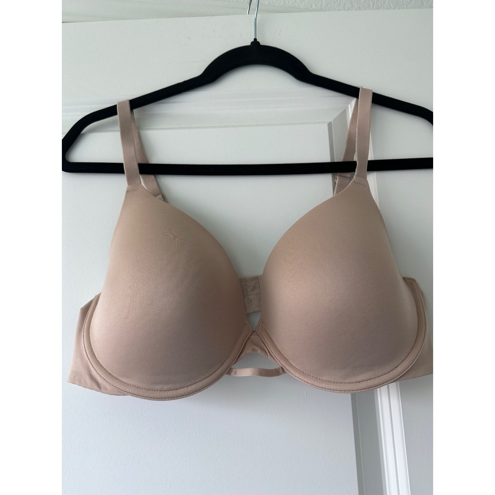 Hanes Ultimate T-Shirt Bra MHG563 Nude Beige Wire Free Smooth Size Large